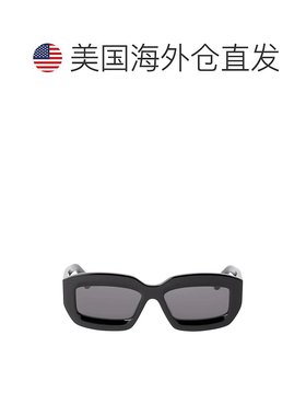 自营 off-white米白色夏洛特几何太阳镜-黑-深灰色 美国奥莱直发