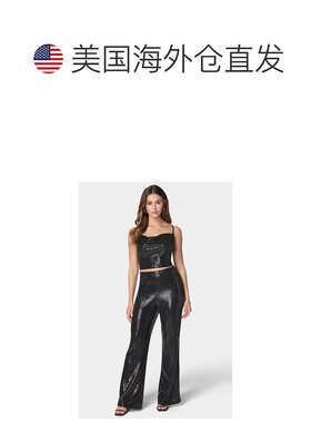 自营Bebe Women'S Two Piece Shimmer Set - black 美国奥莱直发