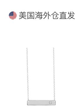 sterling forever纯银条形初始项链 - silver-g 【美国奥莱】直发