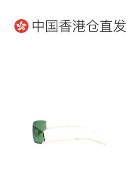 1h可退 香港直邮潮奢 Gucci 古驰 男士 白色 Mask-Shaped 太阳镜