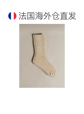 欧洲直邮自营Sezane Daphne女士米色美利奴羊毛短袜
