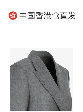 香港直邮潮奢 Fendi 芬迪 女士 夹克灰色羊毛夹克 FJ7236AM3N