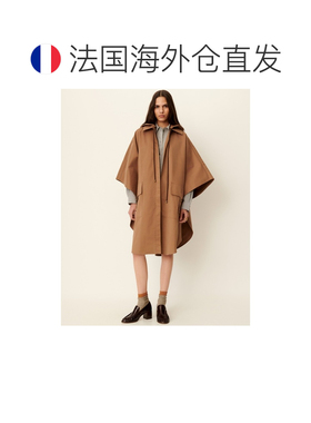 自营欧洲直邮Sessun思溯 Castelwick女士驼色棉质天鹅绒连帽斗篷