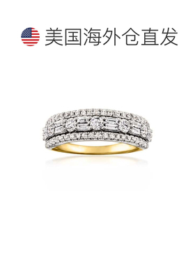 自营Ross-Simons Baguette and Round Diamond Ring in 14kt Yell