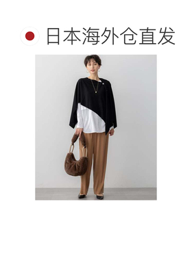 日本直邮23区 可水洗 小巧羊毛 多用途针织斗篷 蓝色系
