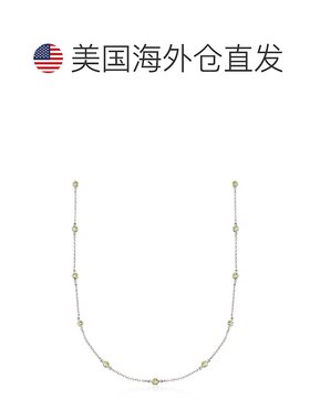 925 纯银 Ross-Simons 橄榄石站形项链 - 18 英寸 【美国奥莱】直
