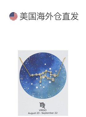 自营 sterling forever\'When Stars Align\' 星座项链 - 金-处女