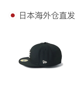 日本直邮New Era 5950珍珠徽章黑色棒球帽纽约洋基队配饰