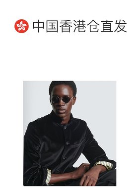 1h可退 香港直邮潮奢 Celine 思琳 男士 圆形太阳眼镜 grey灰色