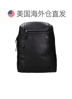 自营Piquadro Leather Men's Backpack - black 美国奥莱直发