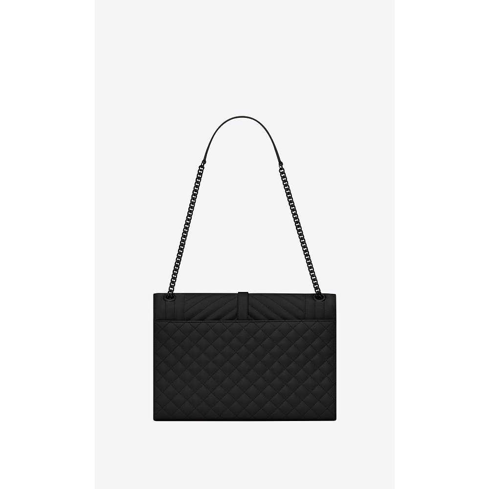 YSL(圣罗兰) 女士Envelope Large En Cuir Mix Matelassé Emboss - 图1