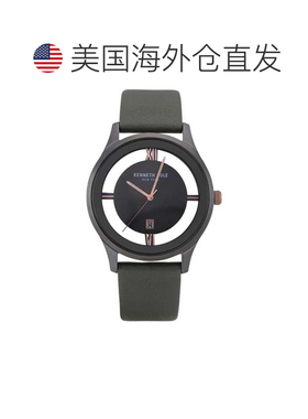 自营Kenneth Cole Men's 44mm Quartz Watch - green 美国奥莱直