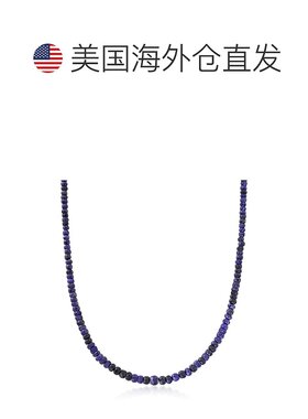 自营Ross-Simons Sapphire Bead Necklace With Sterling Silver