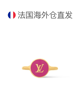 自营1h可退 欧洲直邮LV路易威登 Confetti女士紫红色金属logo标识