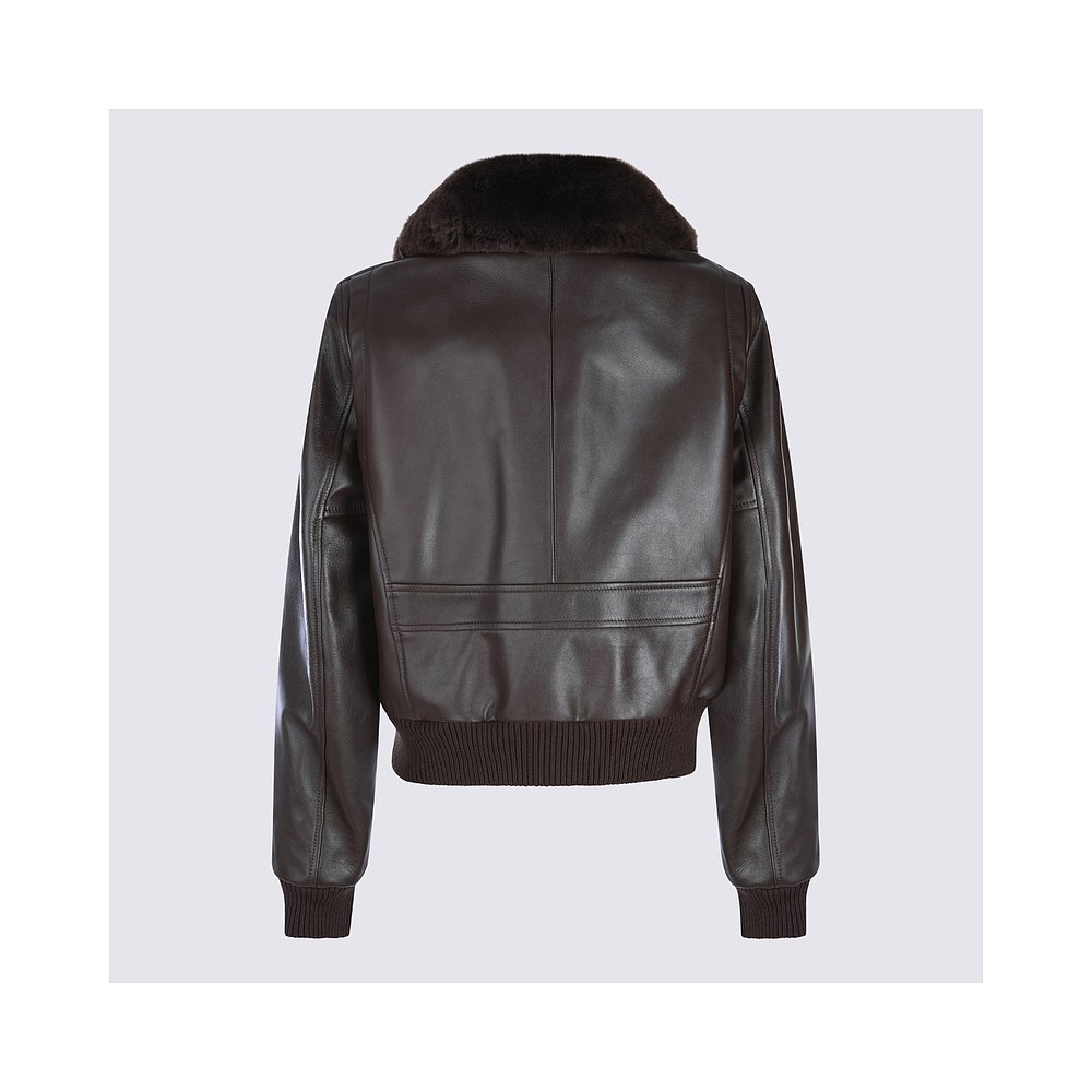 香港直邮CELINE 女士夹克 RV0Q6599E18DK AW2025 深棕色 - 图0