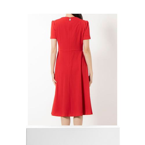 日本直邮TOMMY HILFIGER 胸元钥匙孔半袖喇叭裙连衣裙 [TO3203EW1 - 图3