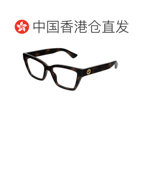 香港直邮GUCCI 女士眼镜 GG1715O002 SS2026 黑色 几何框平光镜