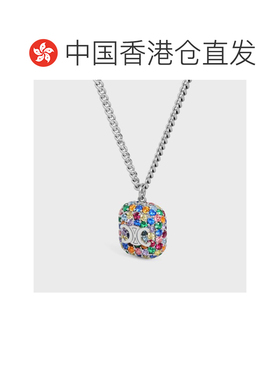 1h可退 香港直邮CELINE 25FW ICED TRIOMPHE吊坠项链 Men