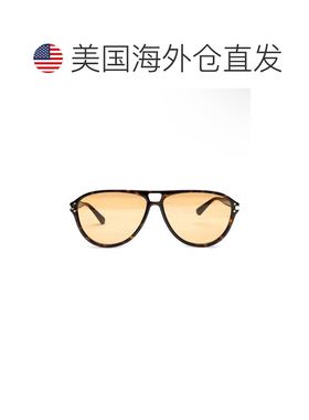 自营Amiri Aviator Logo Sunglasses- Brown / Brown / Gold - br