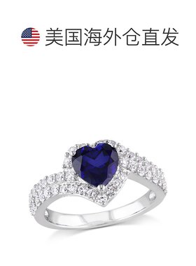 自营 mimi & max2 3/4 CT TGW Created Blue 和 Created 白色蓝宝