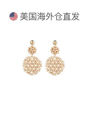 自营 eye candy种子珠吊式耳环 - 金色 美国奥莱直发饰品