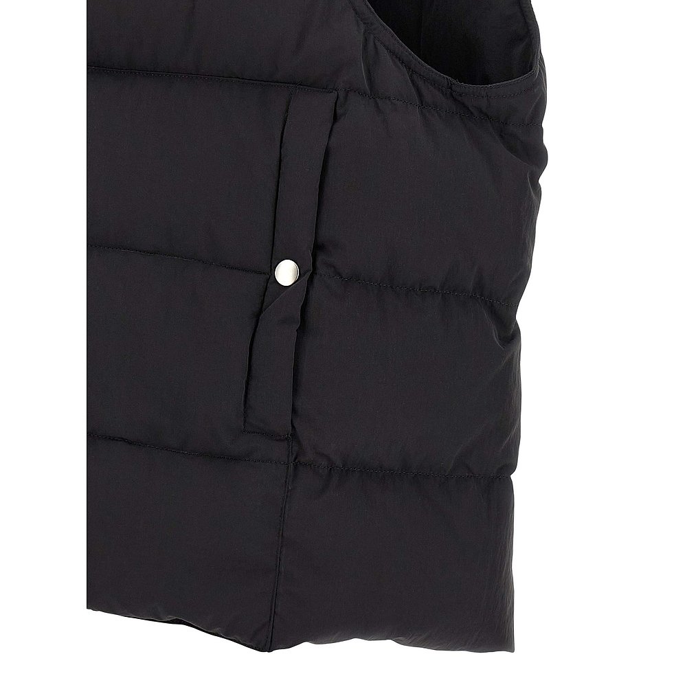 1h可退 RICK OWENS 男士马甲 RU02E1798MTD109 AW2025 黑色 - 图2