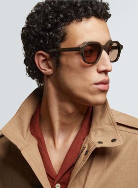 Zegna 杰尼亚 男士 圆形太阳眼镜 004093
