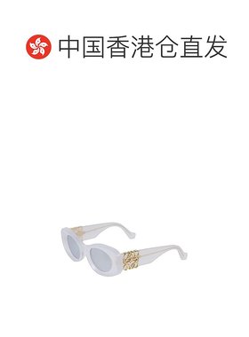 1h可退 香港直邮潮奢 LOEWE 罗意威 女士 白色太阳眼镜 LW40175U4