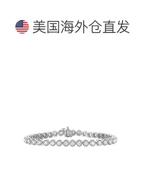 自营 vir jewels4 克拉 IGI 认证 SI1-SI2 净度钻石手链 14K 白金