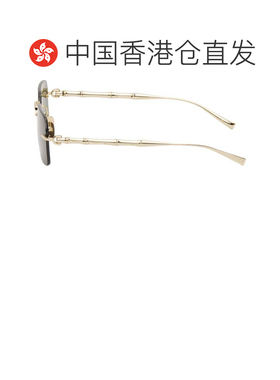 香港直邮Gucci 古驰 女士 金色 Bamboo Metal 太阳镜 GG2154S003G