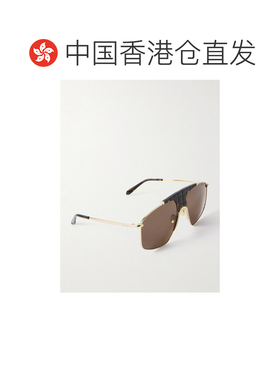 香港直邮alaia 女士 飞行员镀金龟甲色醋纤太阳眼镜 AA0098S002