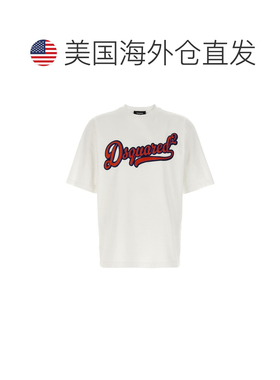 自营Dsquared2 Men's Sponge Patch T-Shirt - white 美国奥莱直