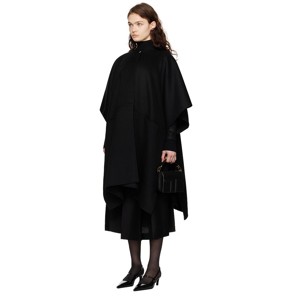 1h可退 潮奢 TOTÊME 女士 黑色 Double Scarf 大衣 251WRO4321FB0 - 图2