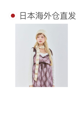 日本直邮kaorinomori 女士 花朵针织帽围巾套装 2【付后1h可退】