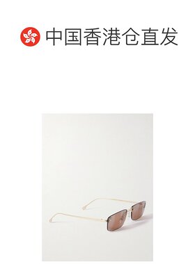香港直邮Fendi 芬迪 女士 First 矩形框水晶装饰镀金太阳眼镜 FE4