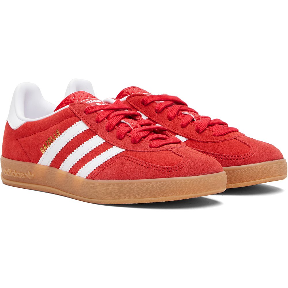 1h可退 潮奢 Adidas Originals 男士 红色 Gazelle Indoor 运动鞋 - 图2