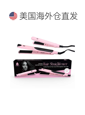 自营pursonic专业沙龙质量扁铁直发器带免费旅行直发器-粉红色 美