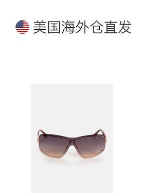自营guessBackmounted Shield Sunglasses - rose gold 美国奥莱