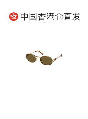 香港直邮MIU MIU 女士太阳镜 MU52YS7OE01T CO 金色 徽标太阳镜