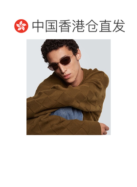 香港直邮Bottega Veneta 葆蝶家 男士 裂缝矩形太阳眼镜