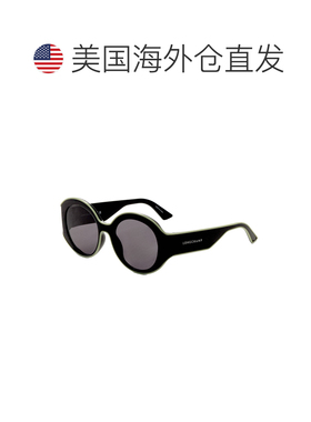 自营Longchamp Women's 53 mm Black Sunglasses - black 美国奥
