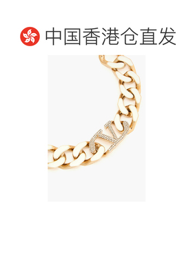 香港直邮valentino 华伦天奴 女士 VLOGO 镀金珐琅水晶项链 W2J0Q