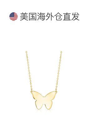 自营 Ross-Simons Italian 14kt Yellow Gold Butterfly Necklace