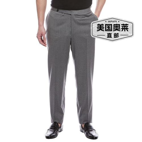 自营 ISAIA羊毛长裤-灰色 美国奥莱直发男装 - 图0