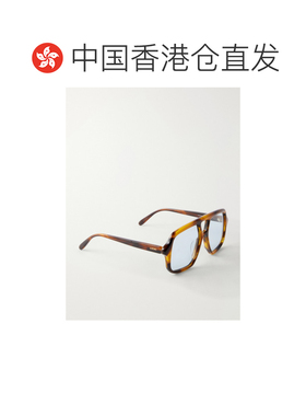 香港直邮LOEWE 罗意威 女士 窄款浅飞行员龟甲色醋纤太阳眼镜 LW4
