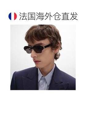 自营欧洲直邮CELINE思琳 黑色/银色男女同款醋酸纤维金属太阳镜