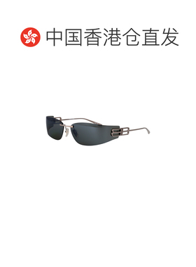 香港直邮BALENCIAGA 女士太阳镜 BB0484S003 SS2026 灰色 几何太