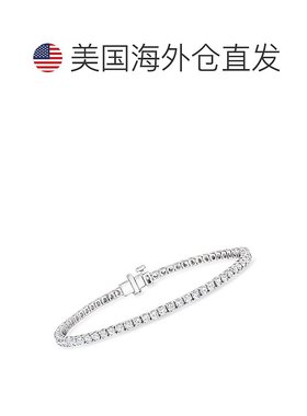 自营 Ross-Simons 实验室培育钻石网球手链 925 纯银 - 7 英寸 美