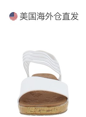 skechers女式露趾踝部露跟凉鞋 - 白色 【美国奥莱】直发