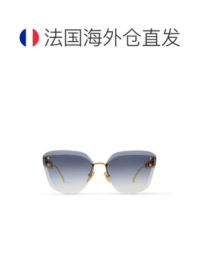 自营欧洲直邮LV路易威登 Jewel Enamel女士金色猫眼太阳镜